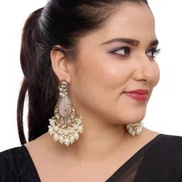 R A Enterprises Women White Earrings-image-73
