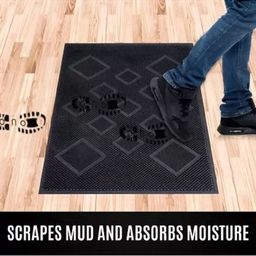 IVAZA Black Plastic 1400 GSM Bath Rugs-picture-38