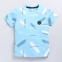 Ginie Boys All Over Typography Printed Breathable Tshirt-15