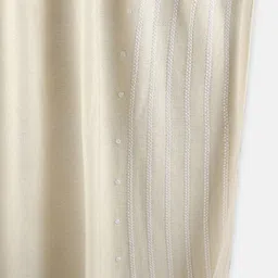 THE BABY TRUNK Cream-Coloured & White Striped Cotton Mild Winter Single Bed Blanket-picture-2