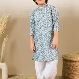 YK Boys Printed Regular Kurta with Patiala &-17