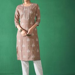 Anouk Ethnic Motifs Printed Thread Work Straight Kurta-image-96