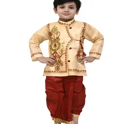 Amacart Kids Embroidered Thread Work Kurta with Dhoti Pants-36