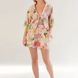 NOIB Women Floral Printed High-Rise Shorts-image-50