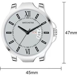 WATCHSTAR Men Patterned Dial & Straps Analogue Watch Matrix Grey image 5