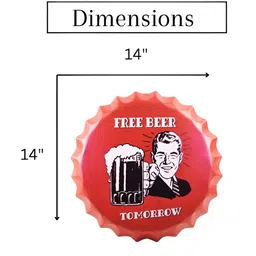 eazy wagon Black & Red Bottle Caps Printed Metal Wall Hangings-11