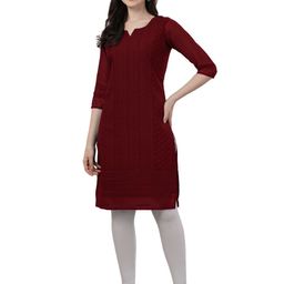 KALINI Embroidered Straight Kurta-image-81