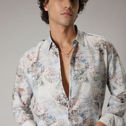 Banana Club Men Classic Slim Fit Floral Opaque Printed Casual Shirt-image-25
