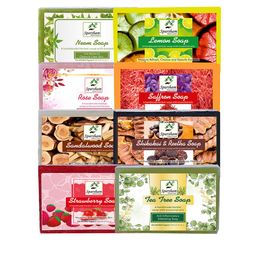 SPARSHAM-NATURE'S TOUCH Set of 8 Neem- Lemon- Rose- Saffron- Sandalwood- Shikakai -125 g-image-19