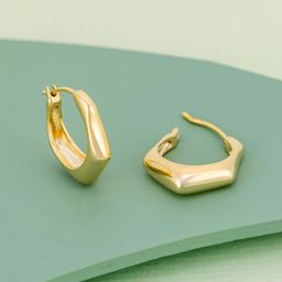 Kushal's Fashion Jewellery Gold-Plated Zircon Studded Party Spherical Hoop Earrings-image-42