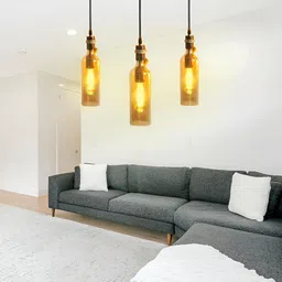 GAUVIK Black Glass Ceiling Lamp-image-93