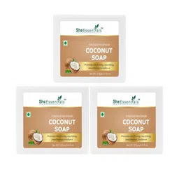 She Essentials Set Of 3 Natural Coconut Soap - 125 g Each-13