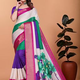 VS MALL Purple Art Silk Sarees-image-84