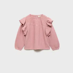 Mango Kids Floral Embroidered Pure Cotton Top-picture-13