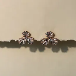 NAMAN ARTS Gold Plated Leaf Shaped Studs-image-67