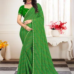 Laxmipati Leheriya Printed Sequinned Saree-image-33