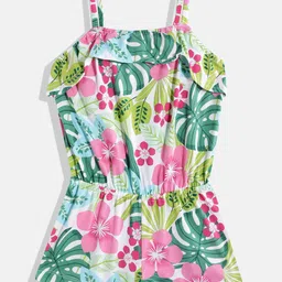 THE CHILDREN'S PLACE Girls Floral Printed with Ruffles Playsuit-picture-1
