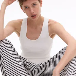 H&M Ribbed Drawstring Trousers-image-95