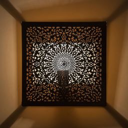 Homesake Gold-Toned Moroccan Square Wall Lamps-image-78