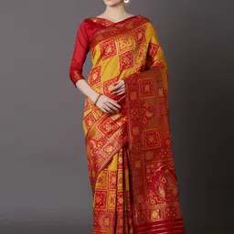 KALINI Woven Design Zari Art Silk Heavy Work Kanjeevaram Saree-picture-17