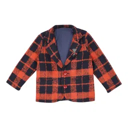 HOUSE OF VEDAS Infants Checked Single Breasted Blazers-image-8