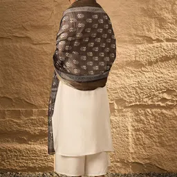 InWeave V-Neck A-Line Kurta with Palazzos & Dupatta image 2