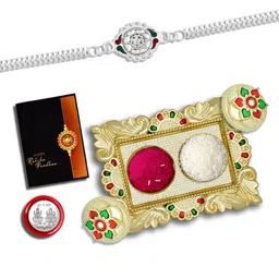 DeoDap Multi Pooja Thali Rakhi Gift Set-image-57