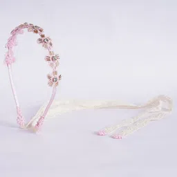 Choko Girls Pink & White Embellished Hairband-53