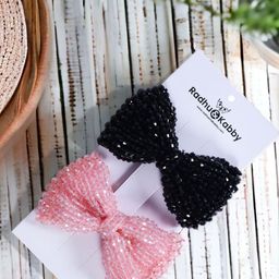 Radhu & Kabby Women Set of 2 Embellished Alligator Hair Clip-image-37