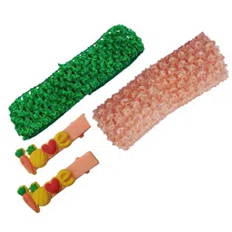 BAESD  Infants Girls Set of 4 Crochet Headbands & Hairclips-38