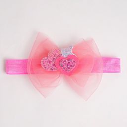 RIBBON CANDY Infant Girls Glitter Stars & Hearts Bow Hairband-image-59