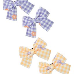 FUNKRAFTS Girls Purple & Yellow Set of 4 Alligator Hair Clips-image-50