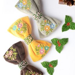 Radhu & Kabby Women Set Of 3 Embellished Alligator Hair Clips-image-34