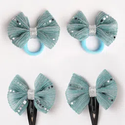 RIBBON CANDY Girls Set of 4 Tic Tac Hair Clip And Ponytail Holders-image-79