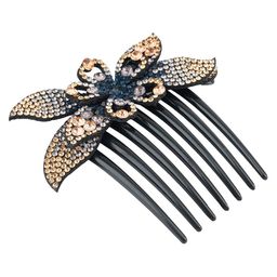 MIZORRI Women Beige Hair Side Comb Rhinestone Hair Accessory-55