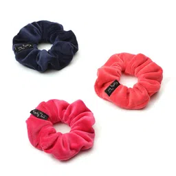 Knotty Tail Women Blue Red & Orange Set of 3 Ponytail Holders-image-25
