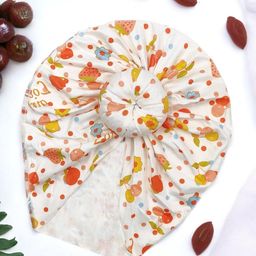 ANNA CREATIONS Infant Girls Printed Turban Beanie Cap-image-73