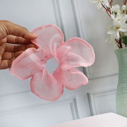 Soho Boho Studio Sheer Flower Organza Ponytail Holder-45