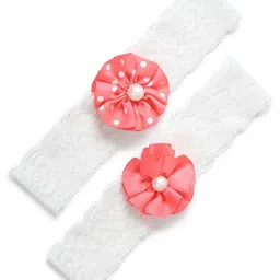 FUNKRAFTS Girls Set of 2 Pink & White  Hairband-42