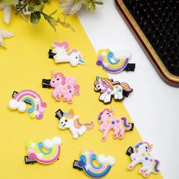 OOMPH Girls White & Pink Alligator Hair Clip-image-59