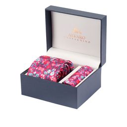Alvaro Castagnino Men Red & White Digital Printed Microfiber Accessory Gift Set-image-76