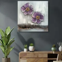 art street Grow Through Dirt Violet Synthetic Wood Framed Oil Painting-picture-5