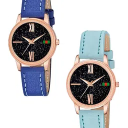 Miss Perfect Women Pack Of 2 Dial & Leather Straps Analogue Watches PL425-picture-37