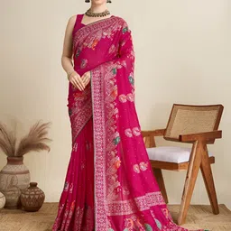 OFLINE SELECTION Ethnic Motifs Printed Saree-picture-1