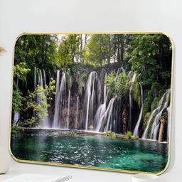 Livin'luxe Green & White Majestic Waterfall Wall Art-picture-2