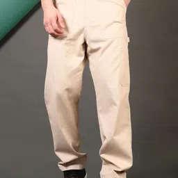 LIMEROAD Men Cotton Regular Fit Cargos Trousers-image-72