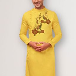 DEVOILER Men Ethnic Motifs Printed Thread Work Kurta image 2