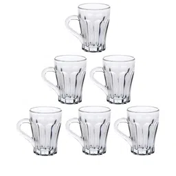 Somil Clear Glass Coffee & Tea Cup / Mug (100 Ml), Enjoy Your Drink in Style, 7 X 9.5 X 9.5 Cm, Pack of 6-image-64