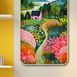 Myntra Elegant Homes Blue & Pink Wooden Wall Art-image-9
