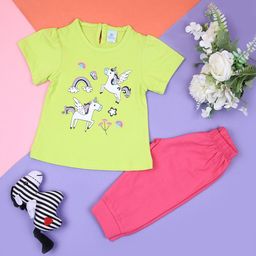 V-Mart Girls Printed Top With Shorts-image-119
